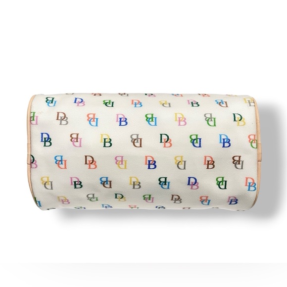 DOONEY & BOURKE VINTAGE Y2K MULTICOLOR RAINBOW MONOGRAM BARREL SHOULDER BAG - Picture 6 of 11